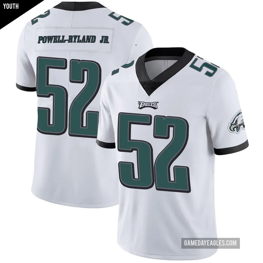 Youth Philadelphia Eagles ＃52 Antwaun Powell-Ryland Jr. White Limited Vapor Untouchable Jersey