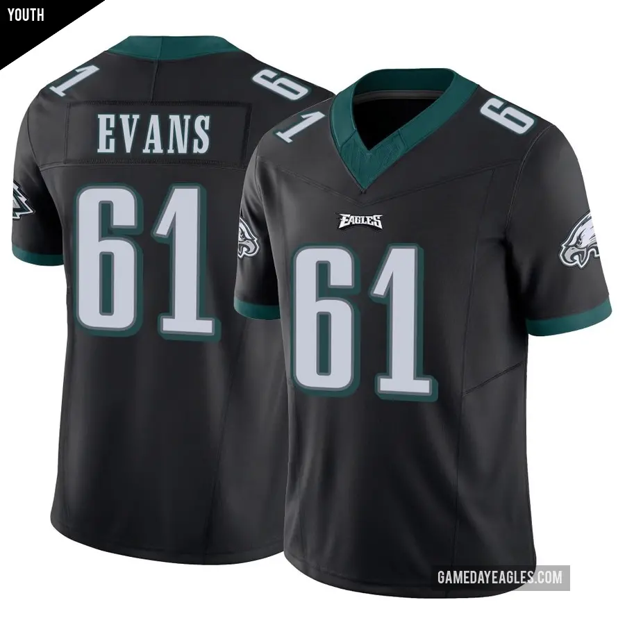 Youth Philadelphia Eagles ＃61 Joe Evans Black Limited Vapor F.U.S.E. Jersey