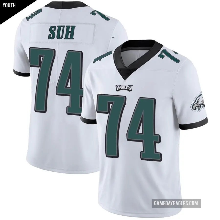 Youth Philadelphia Eagles ＃74 Ndamukong Suh White Limited Vapor Untouchable Jersey