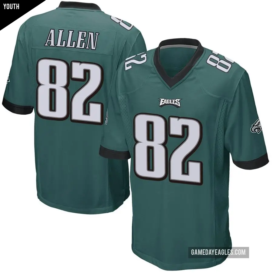 Youth Philadelphia Eagles ＃82 Devon Allen Green Game Team Color Jersey