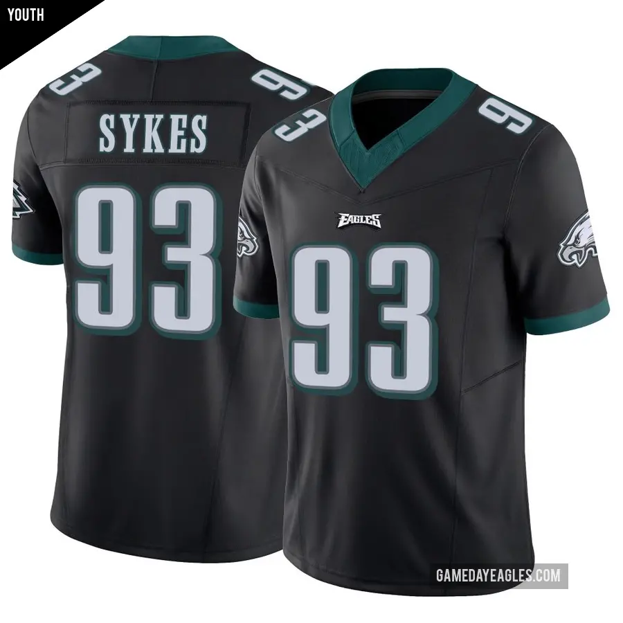 Youth Philadelphia Eagles ＃93 Jacob Sykes Black Limited Vapor F.U.S.E. Jersey