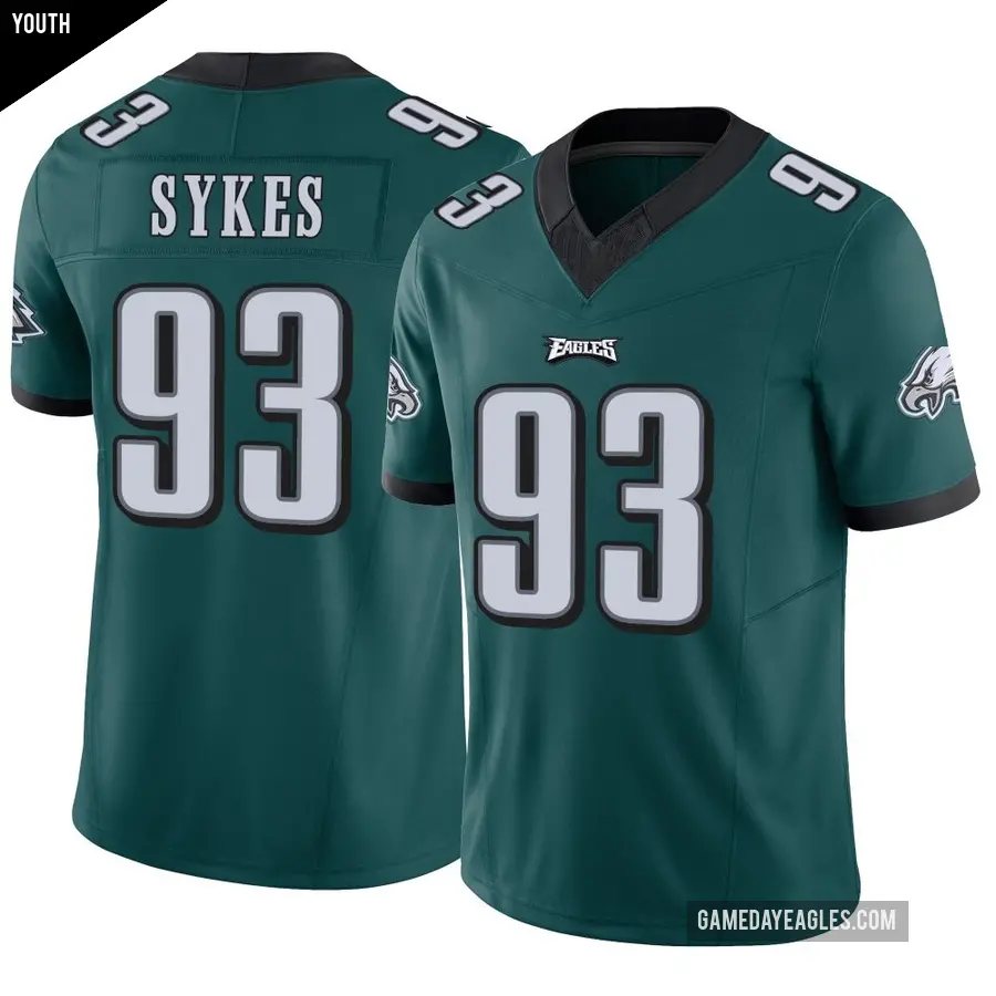 Youth Philadelphia Eagles ＃93 Jacob Sykes Green Limited Vapor F.U.S.E. Jersey
